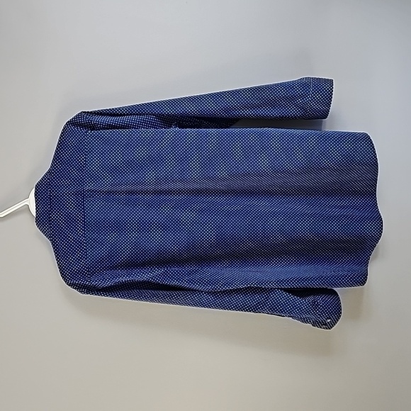 J.Ferrar Navy and White Dress  Shirt, Slim, Stretch - Picture 3 of 6